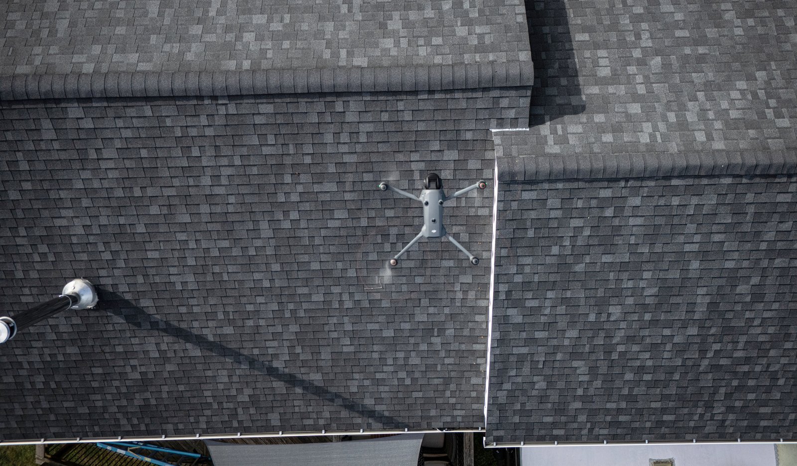 SPARVERIUS drone performing an aerial roof inspection in Rhode Island