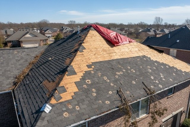 Storm damage home drone insurance inspection