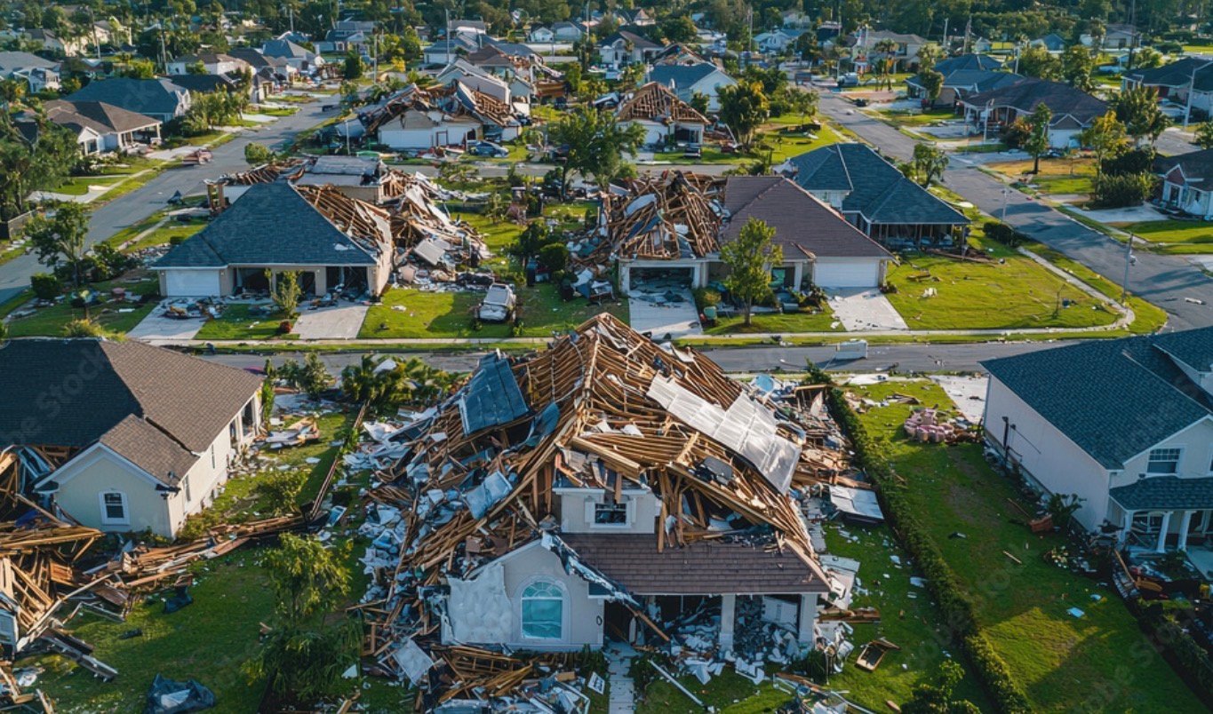 Wind damage storm assessment drone inspection